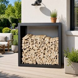 Durable Steel Firewood Rack for Organized Log Storage