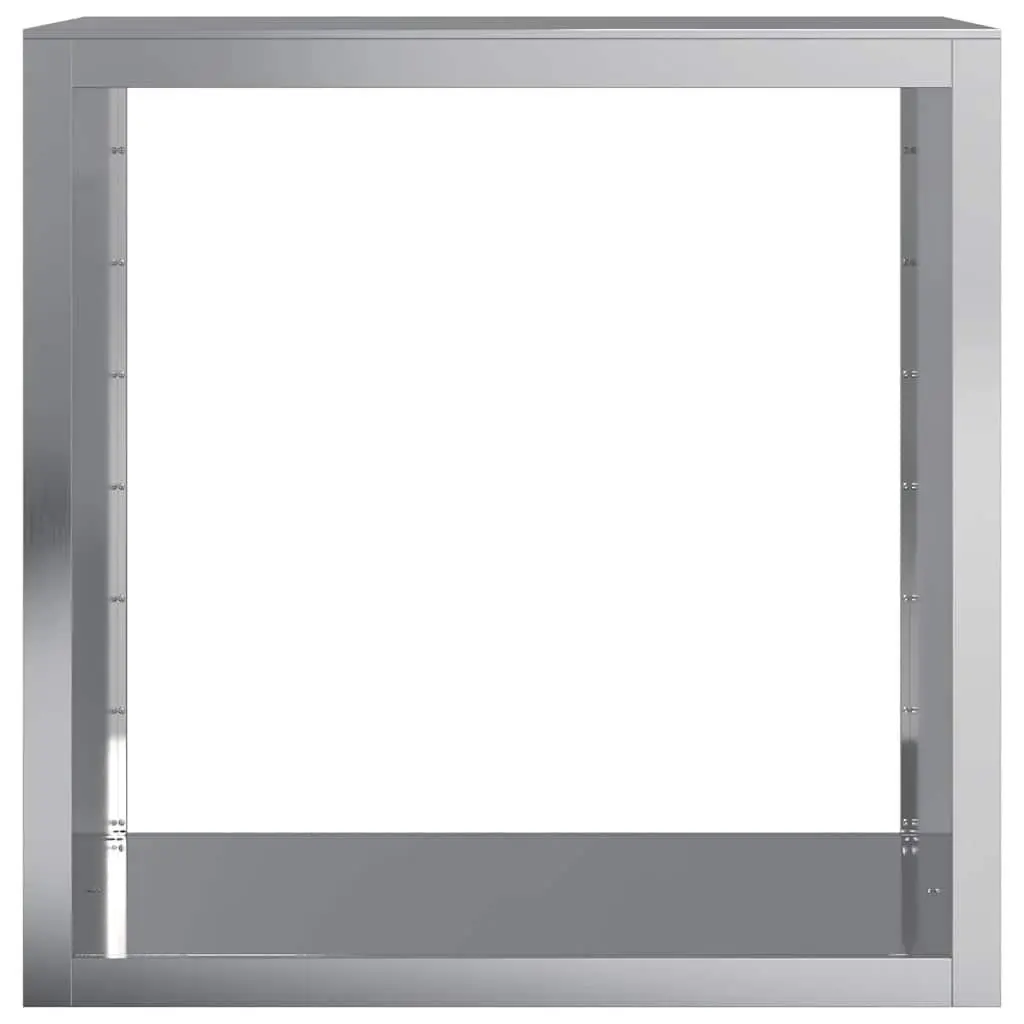 Firewood Rack Galvanised Steel 100x40x100cm Grey