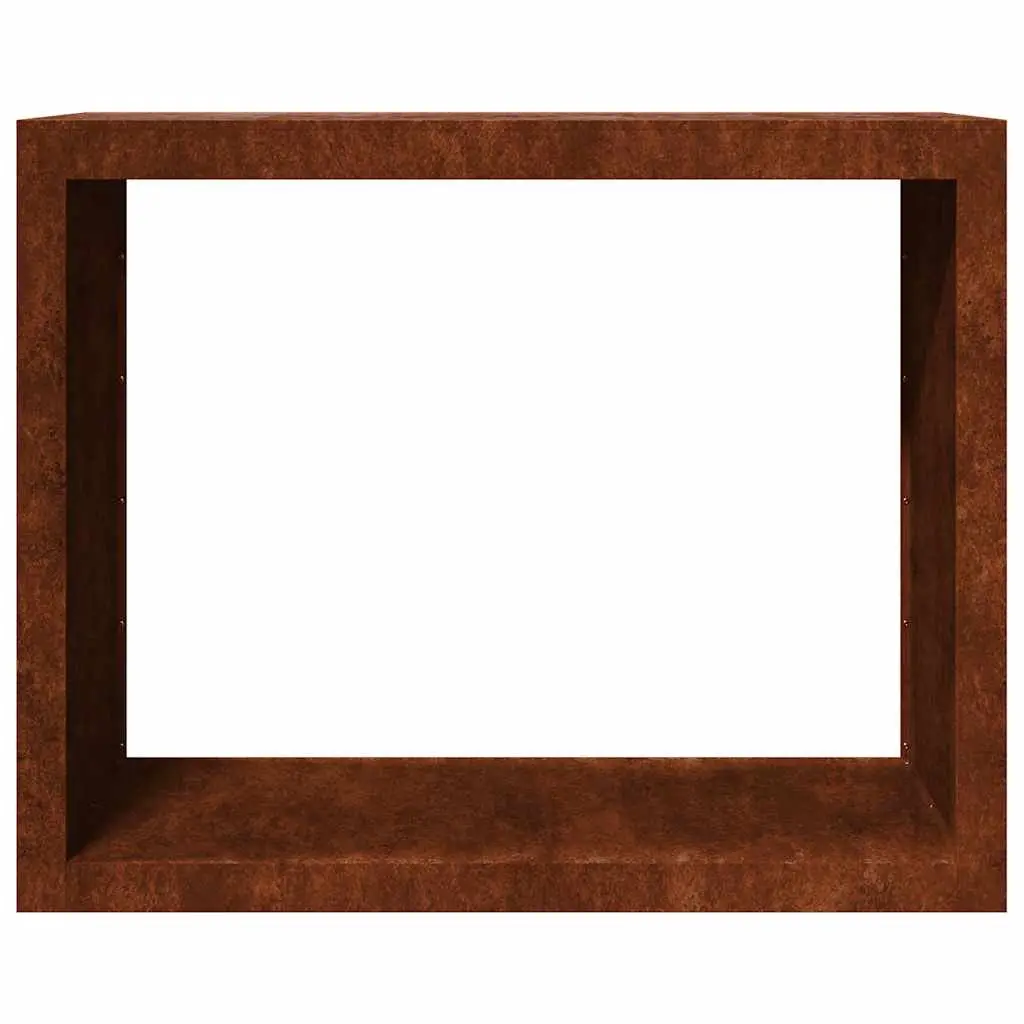 Firewood Rack Weathering Steel Brown 100 x 40 x 80 cm