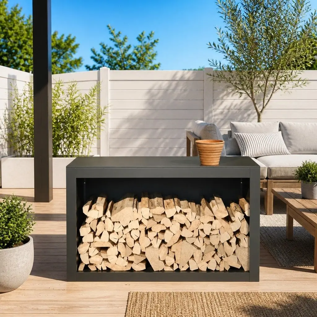 Firewood Rack Steel 100x40x60cm Anthracite