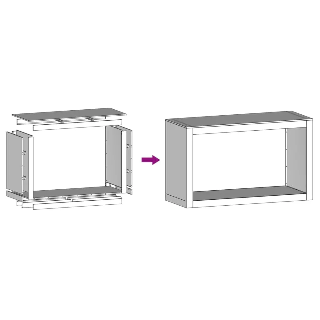 Firewood Rack Steel 100x40x60cm Anthracite