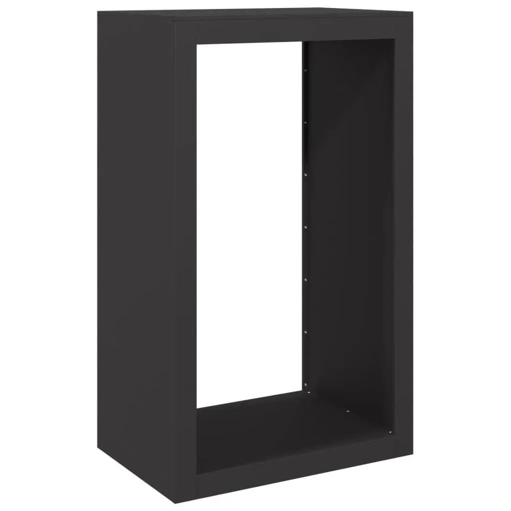 Black Steel Firewood Rack for Log Storage