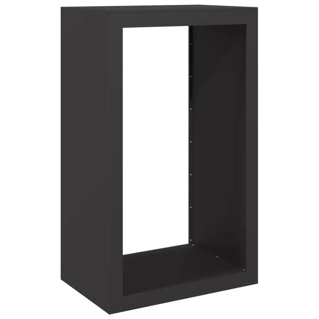 Black Steel Firewood Rack for Log Storage