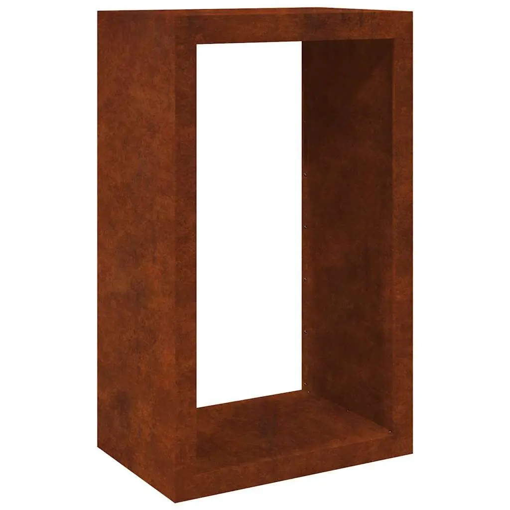 Firewood Rack Weathering Steel 60x40x100cm Brown