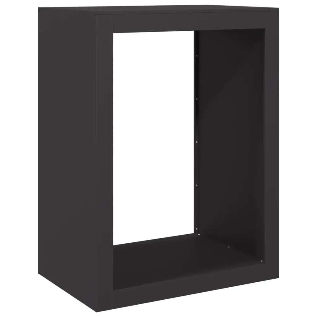 Firewood Rack Steel 60 x 40 x 80 cm Black