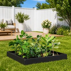 Durable Steel Garden Raised Bed Planter 100x100x26cm