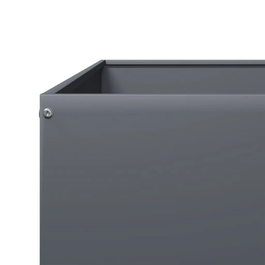 Steel Raised Garden Bed in Anthracite 100x100x33.5cm