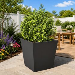 Sturdy Black Garden Planter Box 40x40x40cm Steel