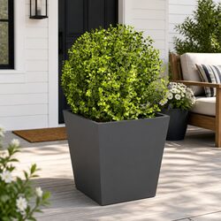 Durable Anthracite Steel Garden Planter Box 40x40x40 cm