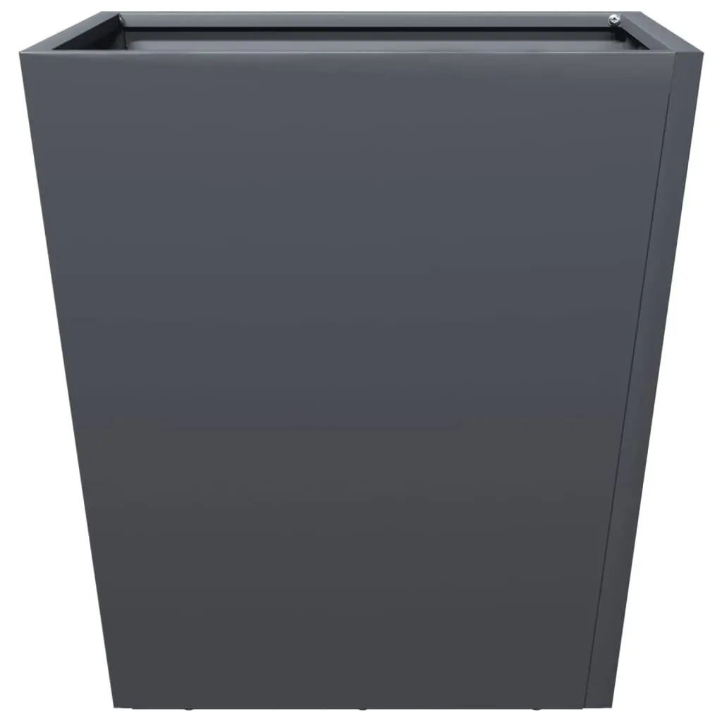 Anthracite Steel Garden Planter Box 40x40x40 cm