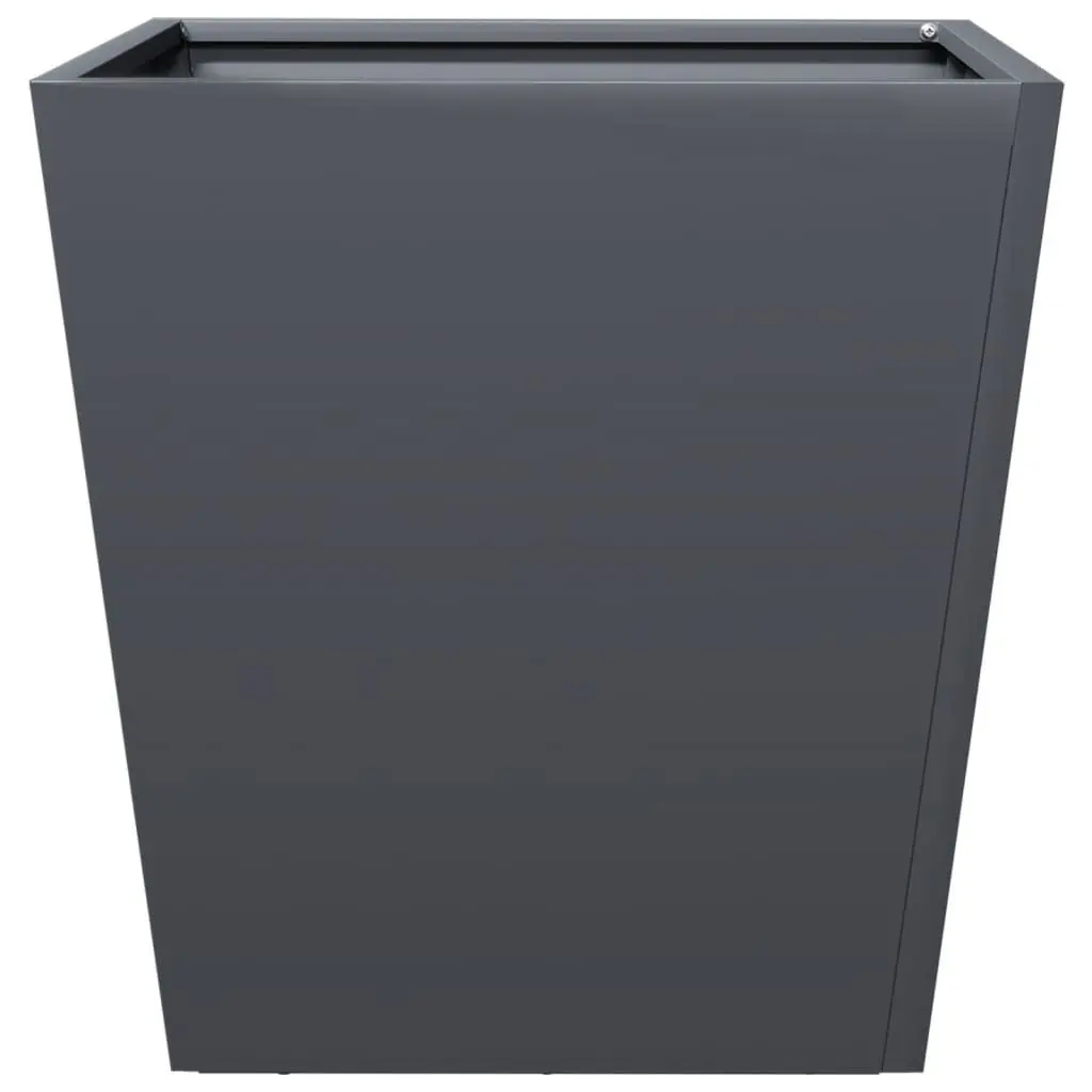 Anthracite Steel Garden Planter Box 40x40x40 cm