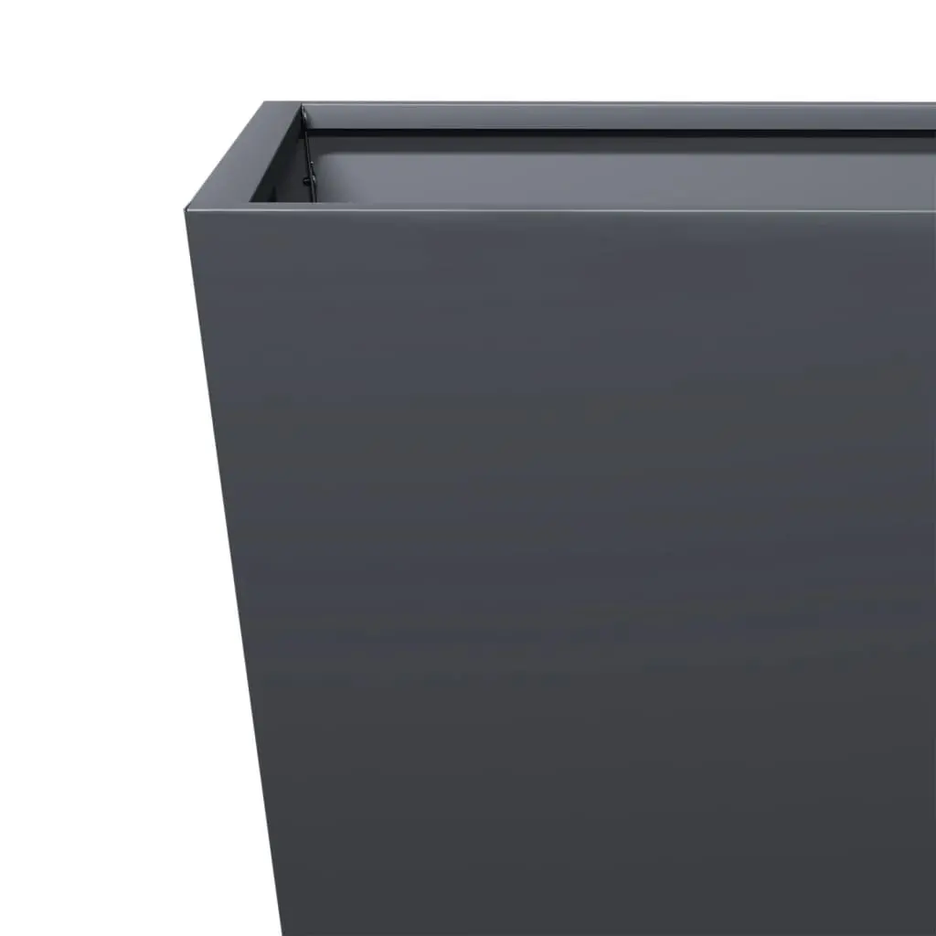Anthracite Steel Garden Planter Box 40x40x40 cm
