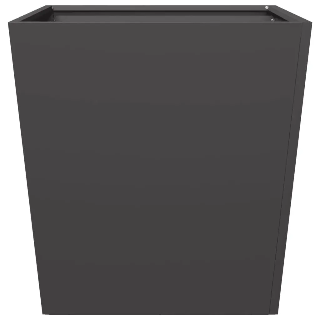 Garden Planter Steel 50x50x50cm Black