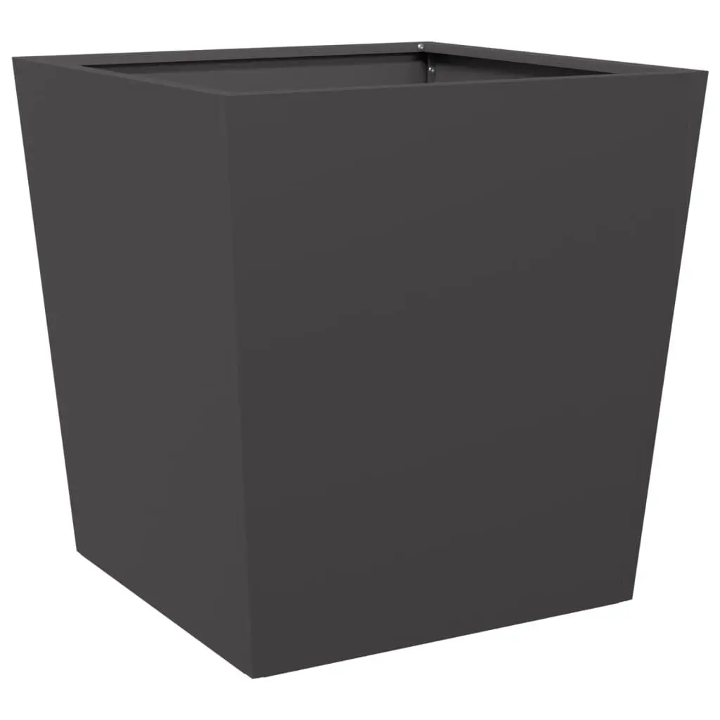 Garden Planter Steel 50x50x50cm Black