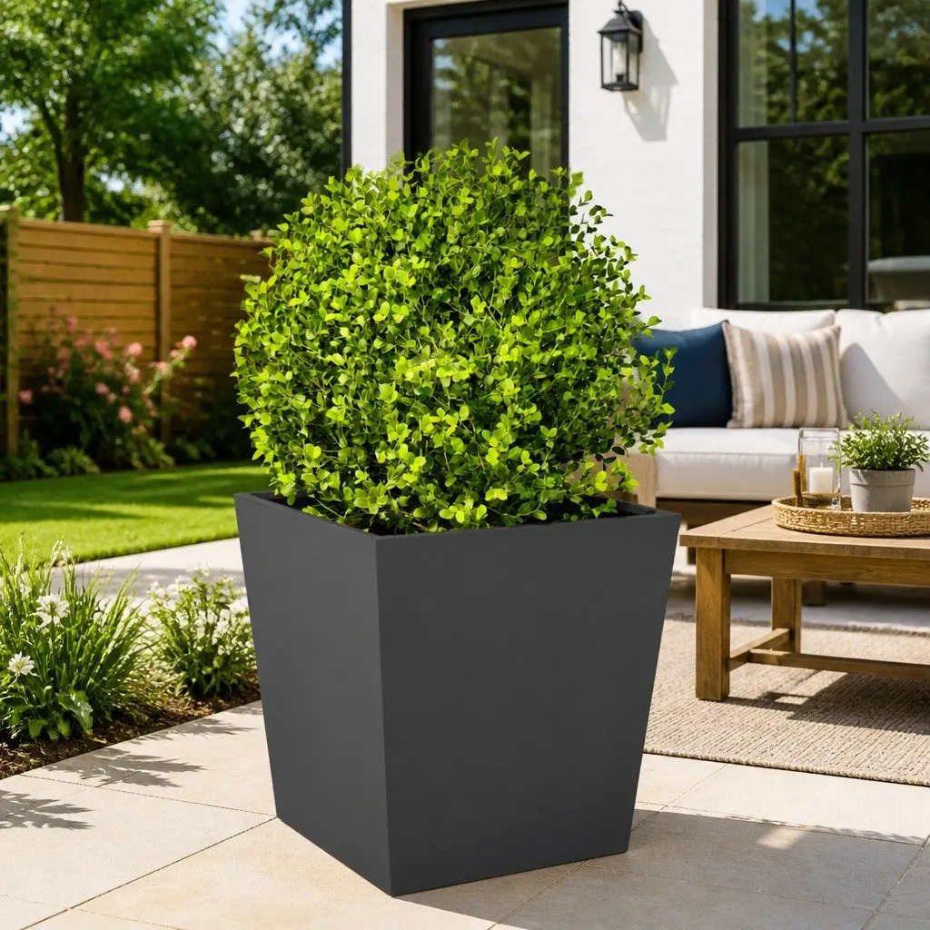 Garden Planter Steel 50x50x50 cm Anthracite