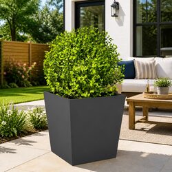 Durable Anthracite Steel Garden Planter 50x50x50 cm