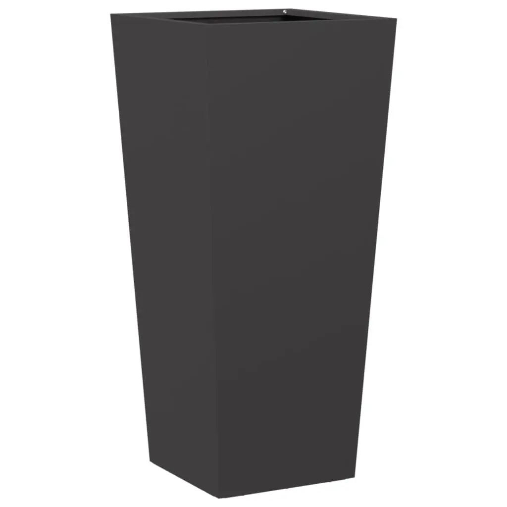 Black Steel Garden Planters Set of 2