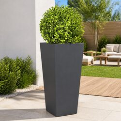 Durable Steel Garden Planters, 2 pcs Anthracite 35x35x75 cm