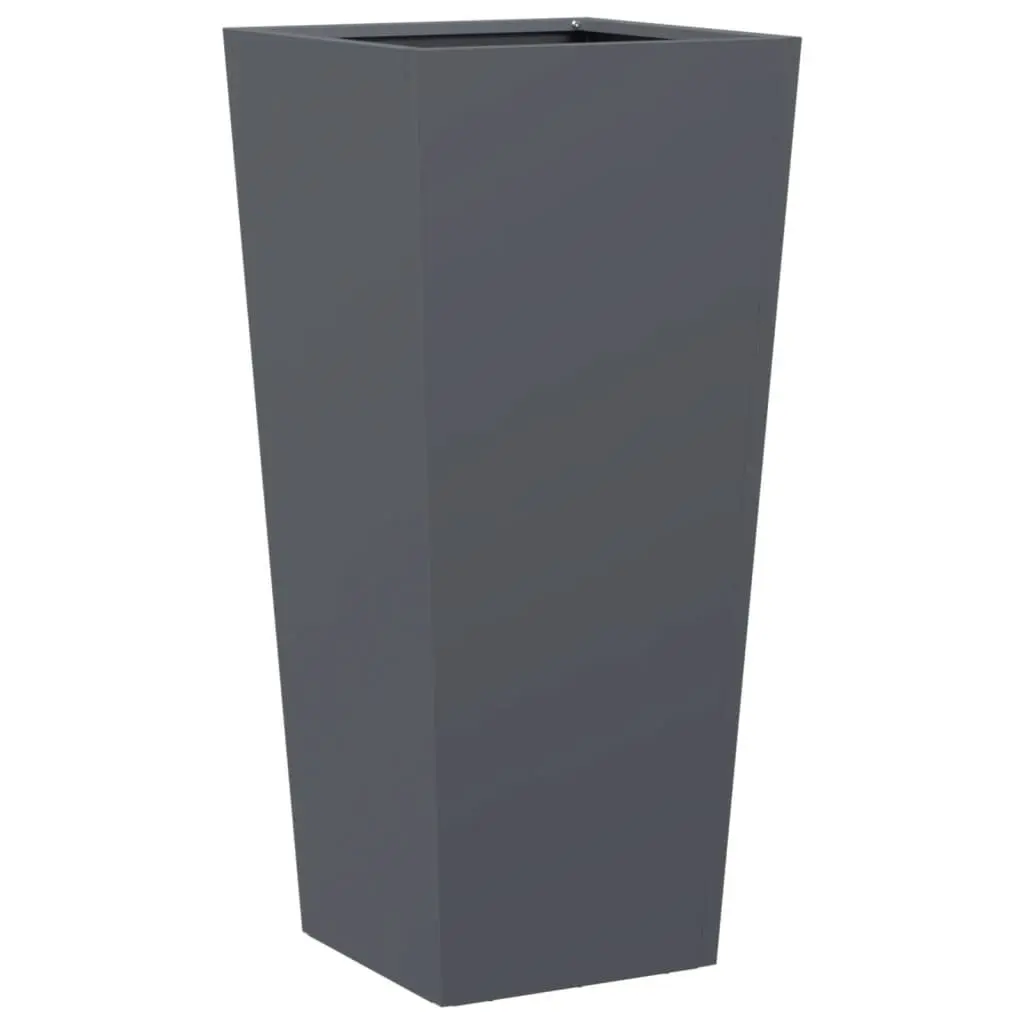 Garden Planters Steel 35x35x75 cm Anthracite 2 pcs