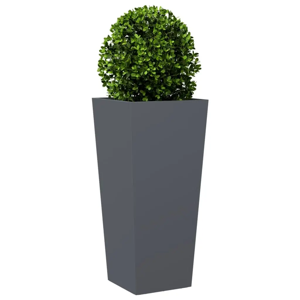 Garden Planters Steel 35x35x75 cm Anthracite 2 pcs