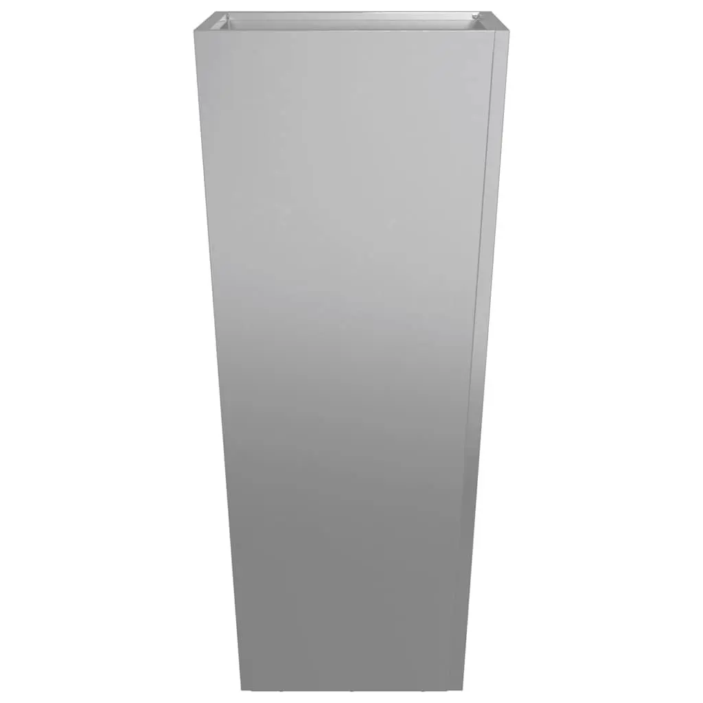 Garden Planters Galvanised Steel 35x35x75 cm Silver