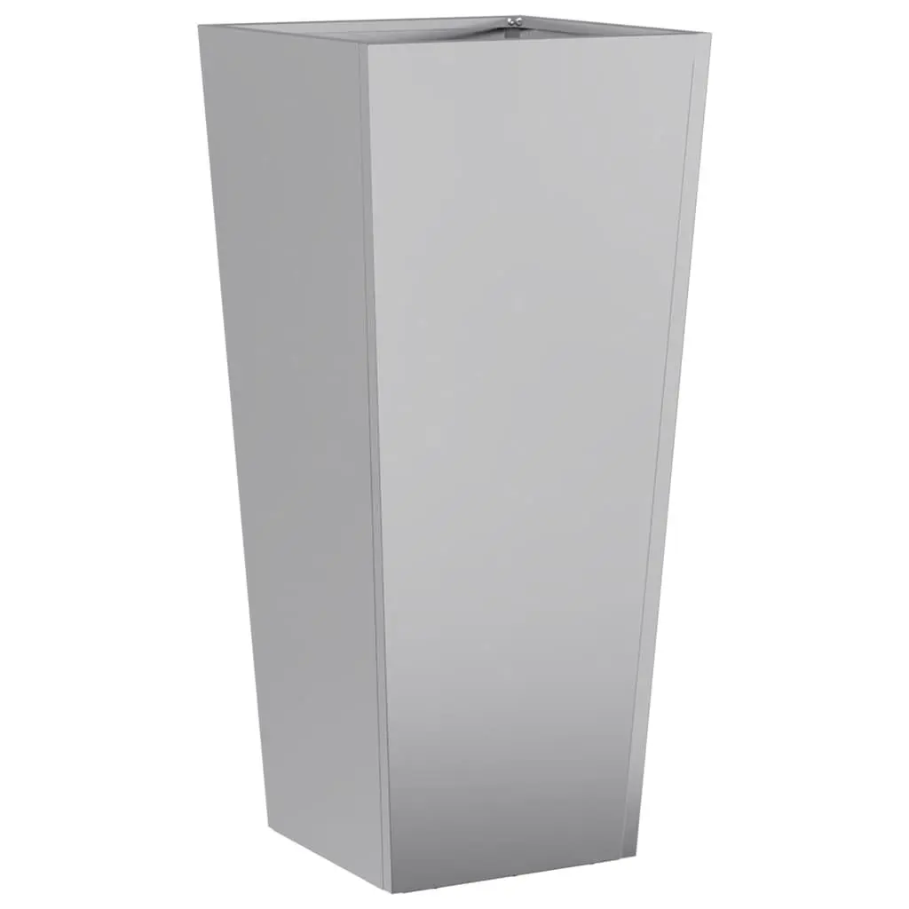 Garden Planters Galvanised Steel 35x35x75 cm Silver