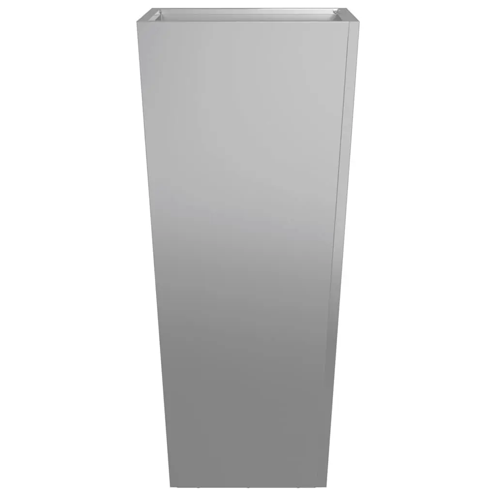 Garden Planters Galvanised Steel 35x35x75 cm Silver
