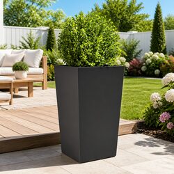 Tall Outdoor Black Steel Planter Box for Your Garden