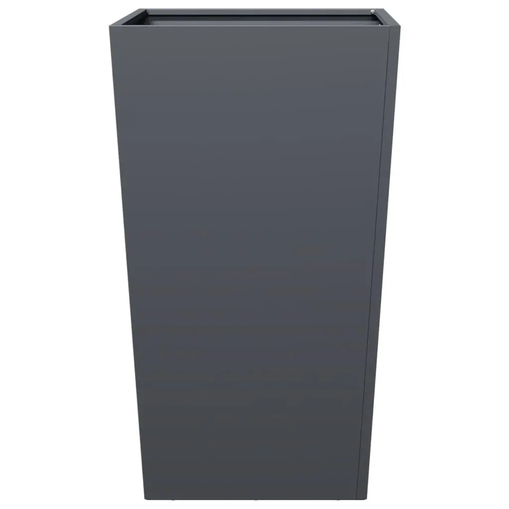 Garden Planter Steel 45x45x75cm Anthracite Outdoor Pots Flowers Plants