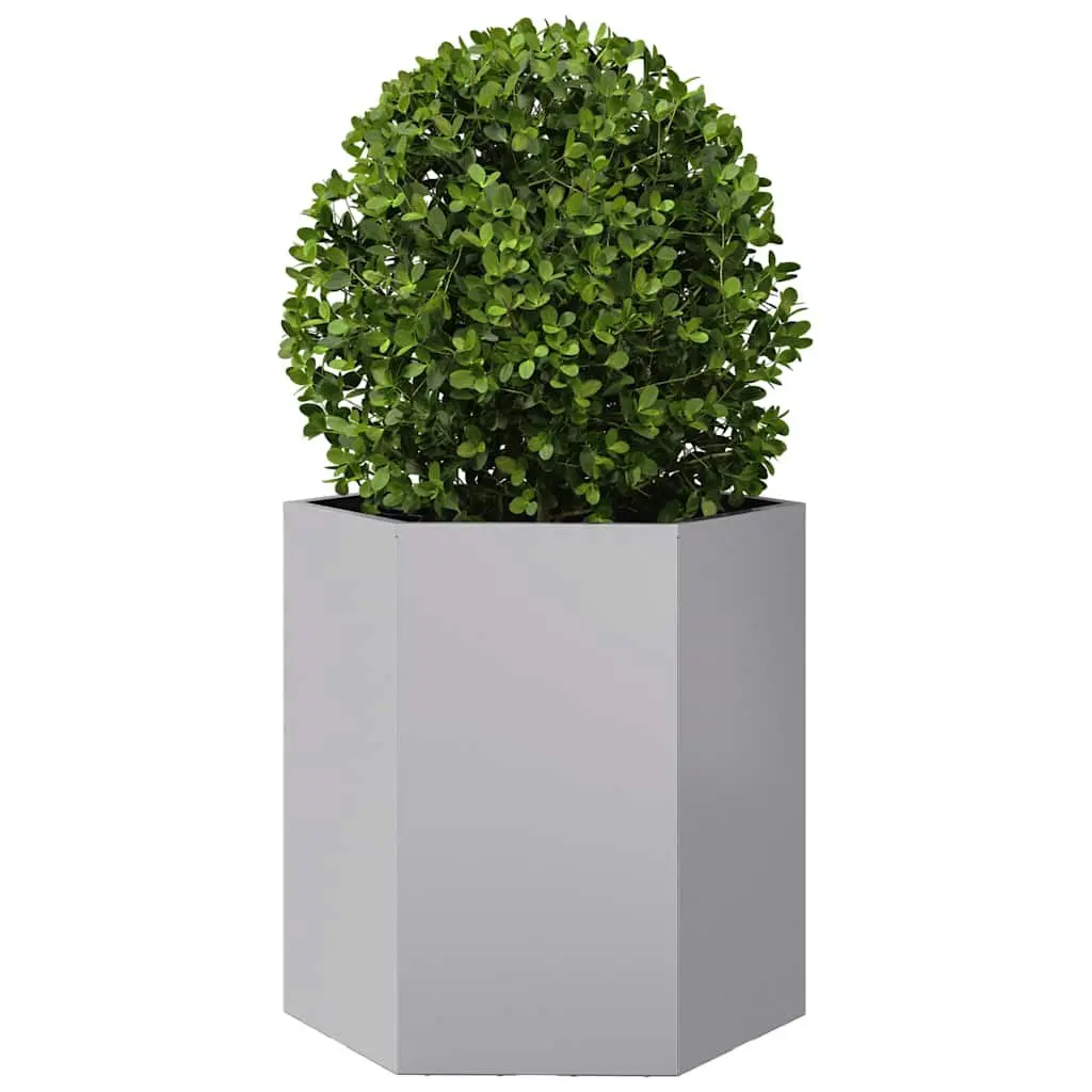 Galvanized Steel Hexagon Garden Planters 2 pcs