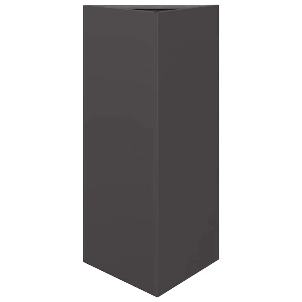 Garden Planter Steel Triangular 40x34.5x75cm Black