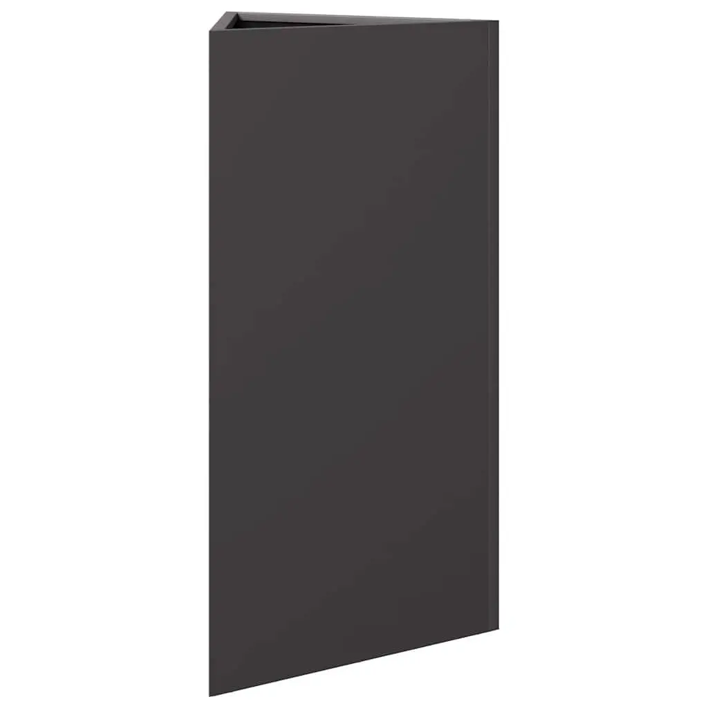 Garden Planter Steel Triangular 40x34.5x75cm Black
