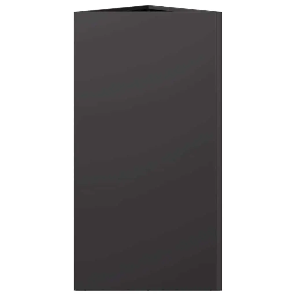 Garden Planter Steel Triangular 40x34.5x75cm Black