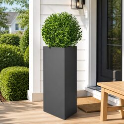 Steel Anthracite Triangular Garden Planter for Outdoor Use