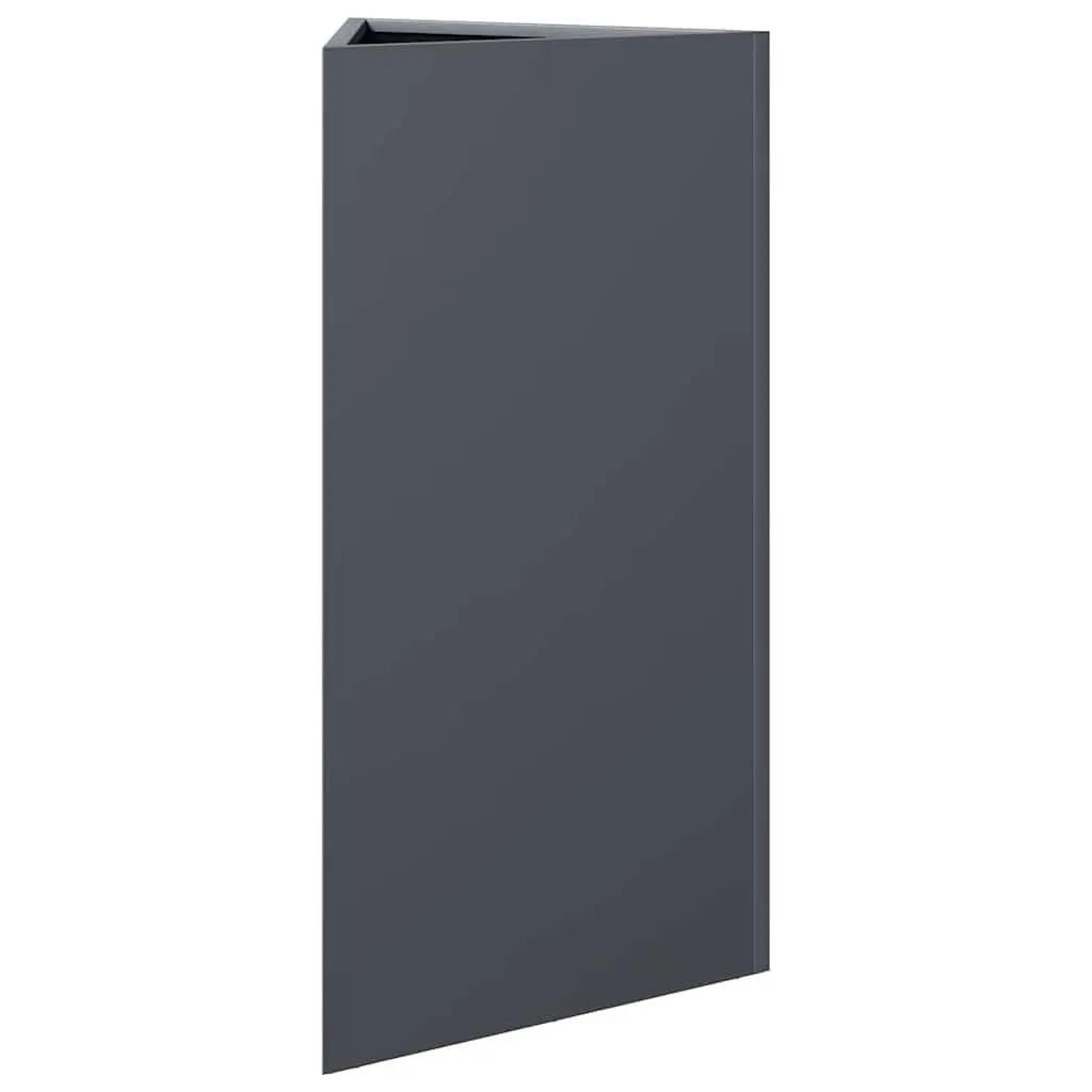 Steel Anthracite Triangular Garden Planter for Outdoor Use