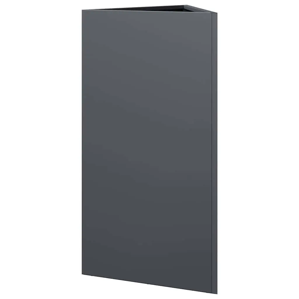 Steel Anthracite Triangular Garden Planter for Outdoor Use