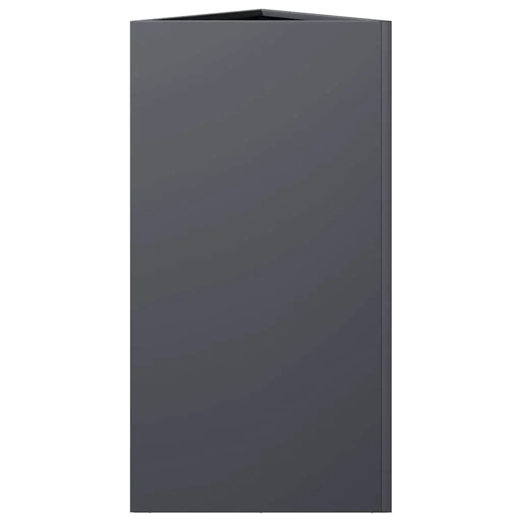Steel Anthracite Triangular Garden Planter for Outdoor Use