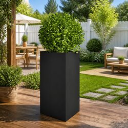 Triangular Black Steel Garden Planter for Outdoor Use