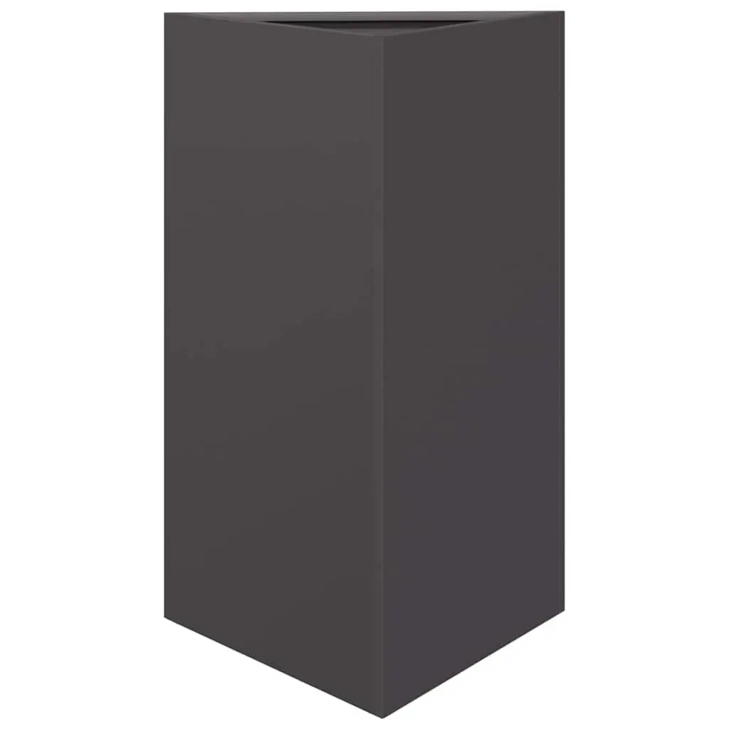 Triangular Black Steel Garden Planter for Outdoor Use