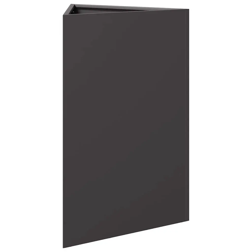 Triangular Black Steel Garden Planter for Outdoor Use