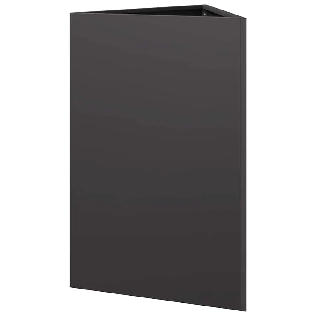 Triangular Black Steel Garden Planter for Outdoor Use