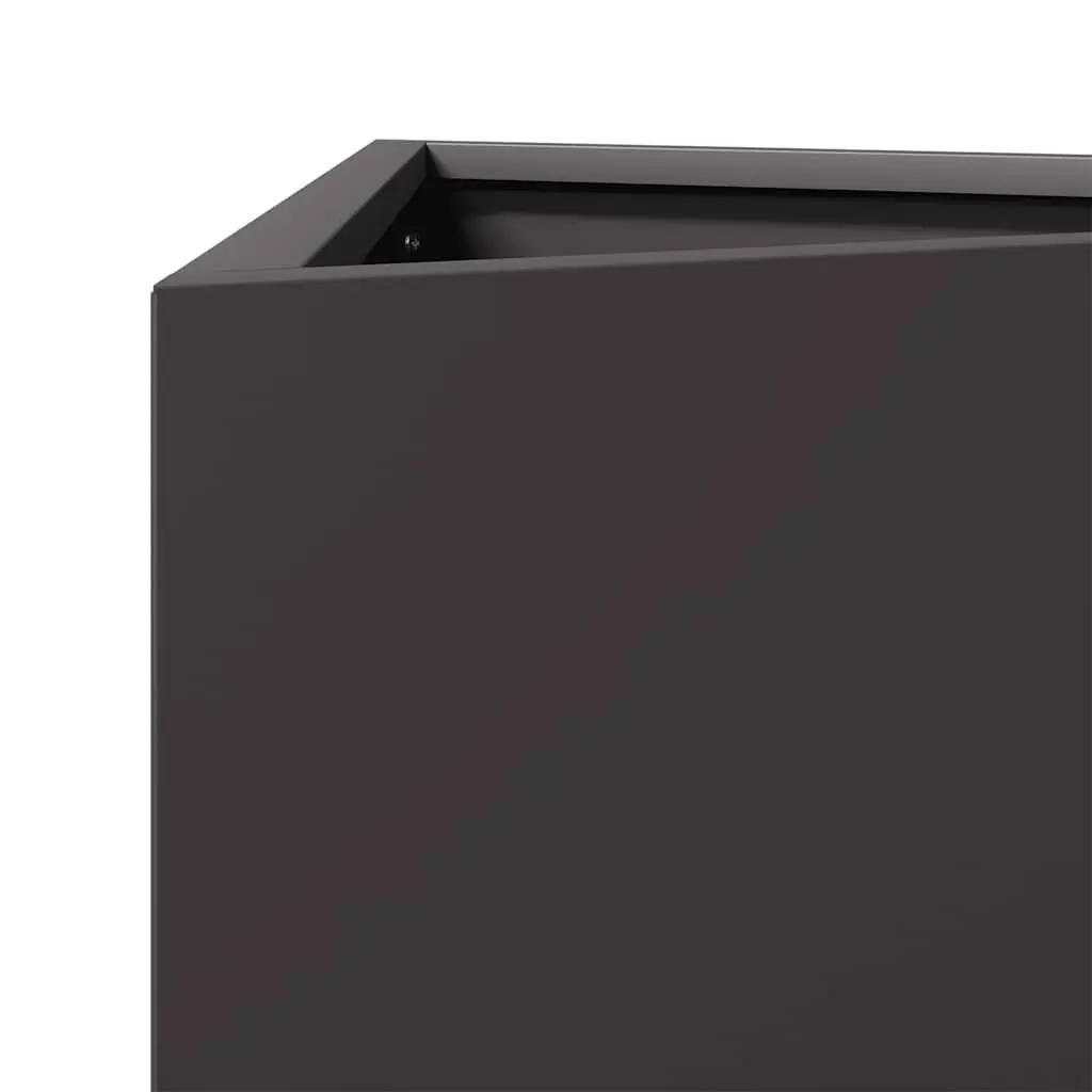 Triangular Black Steel Garden Planter for Outdoor Use