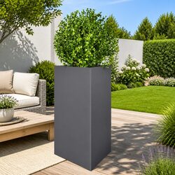Triangular Steel Garden Planter 50x43x75cm Anthracite