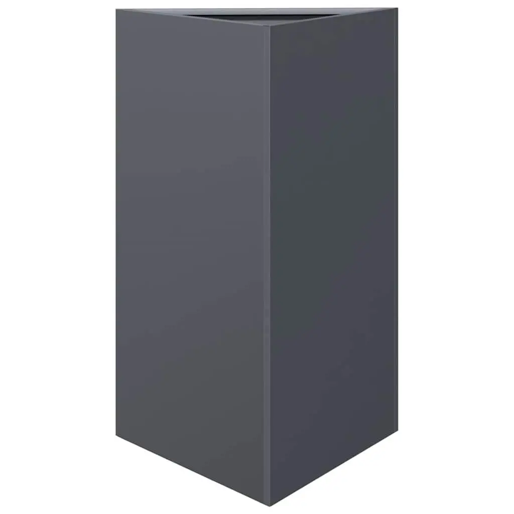Triangular Steel Garden Planter 50x43x75cm Anthracite