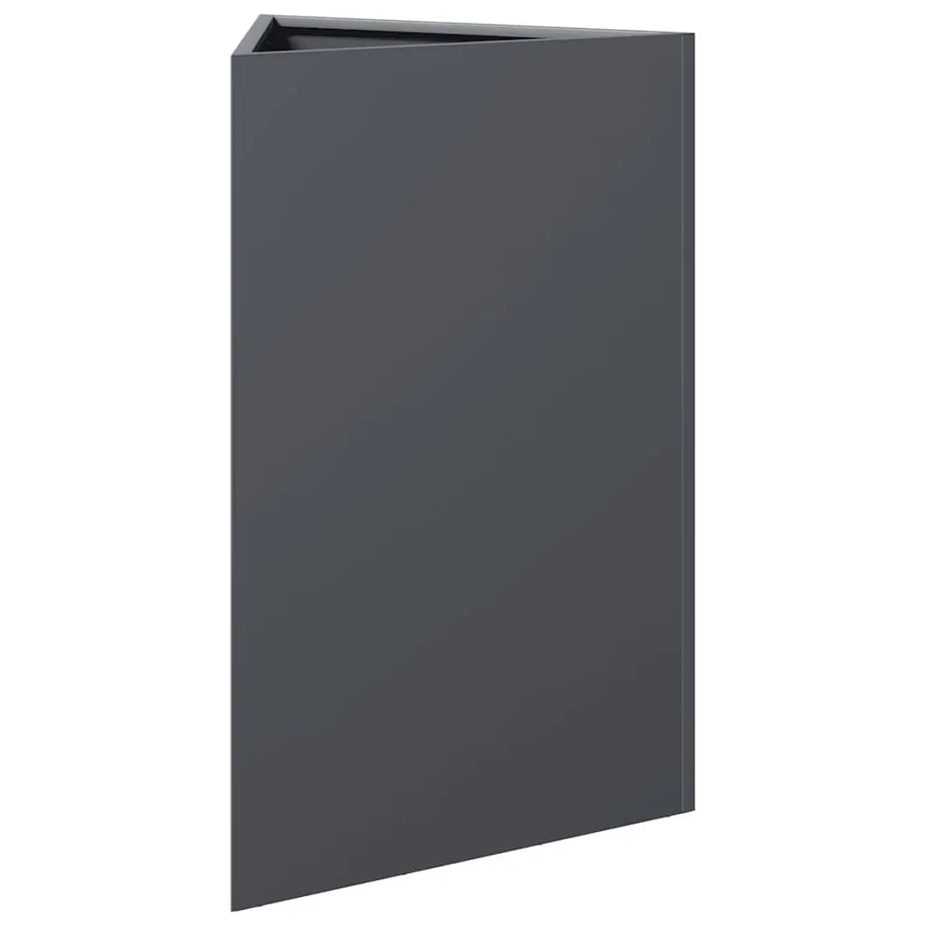 Triangular Steel Garden Planter 50x43x75cm Anthracite