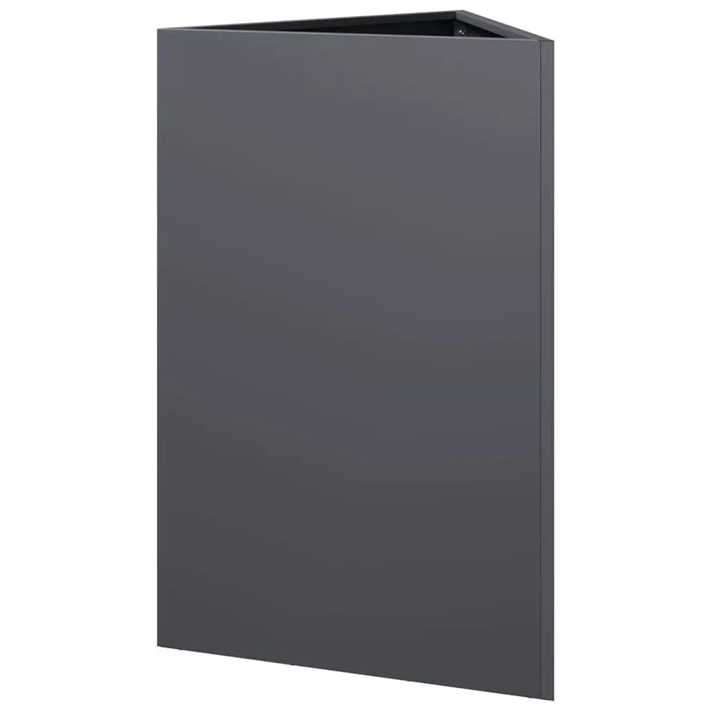 Triangular Steel Garden Planter 50x43x75cm Anthracite
