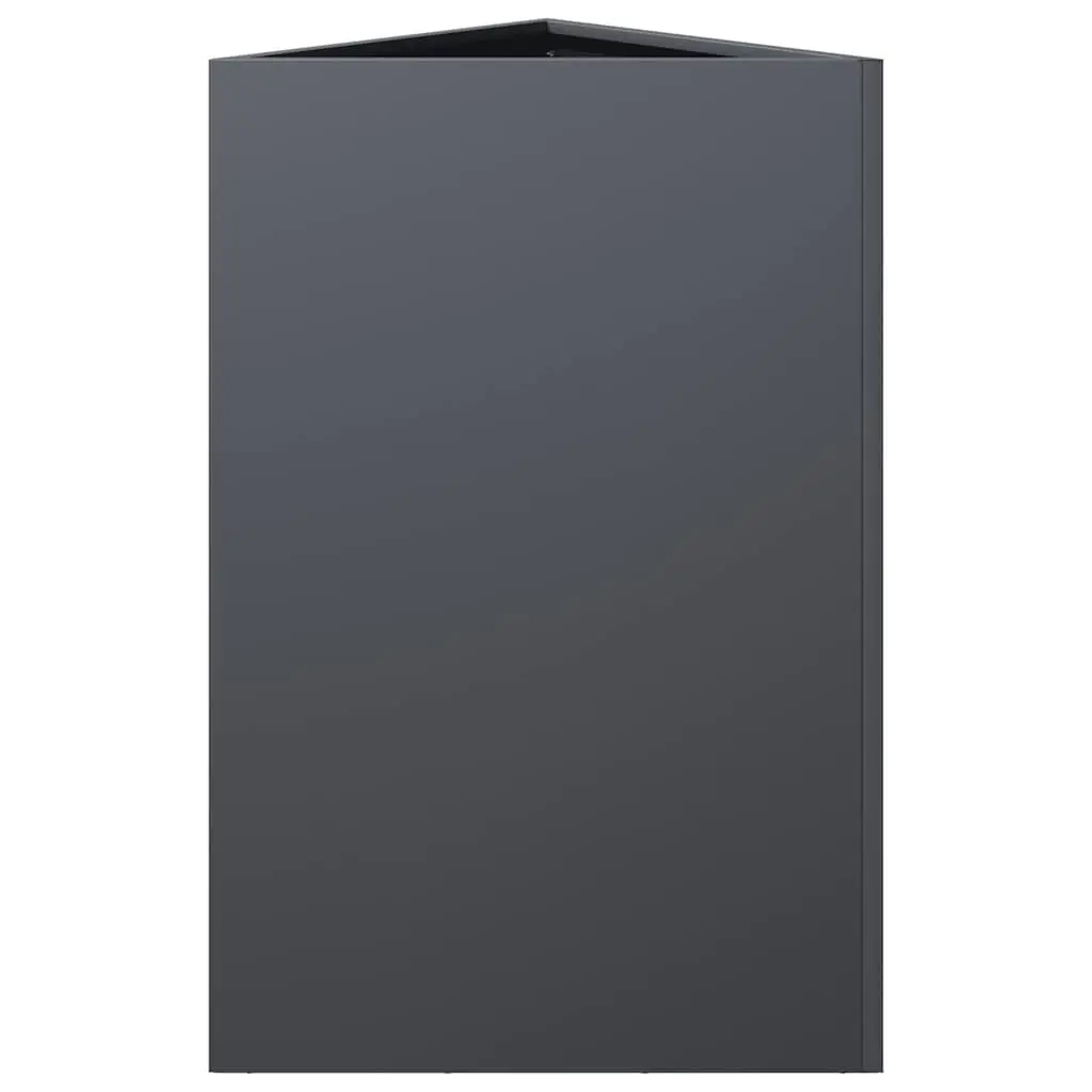 Triangular Steel Garden Planter 50x43x75cm Anthracite