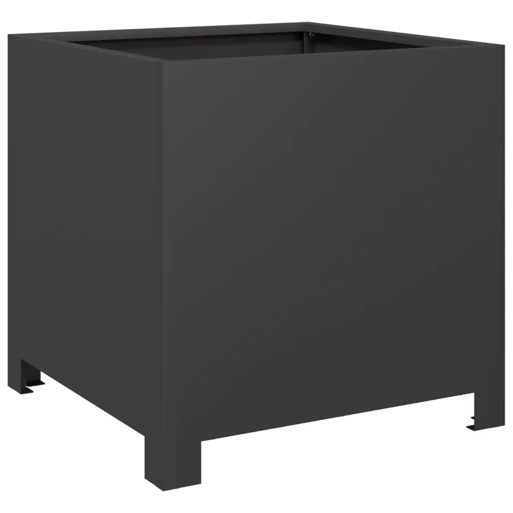 Garden Planters Steel 40x40x40 cm Black 2 Piece