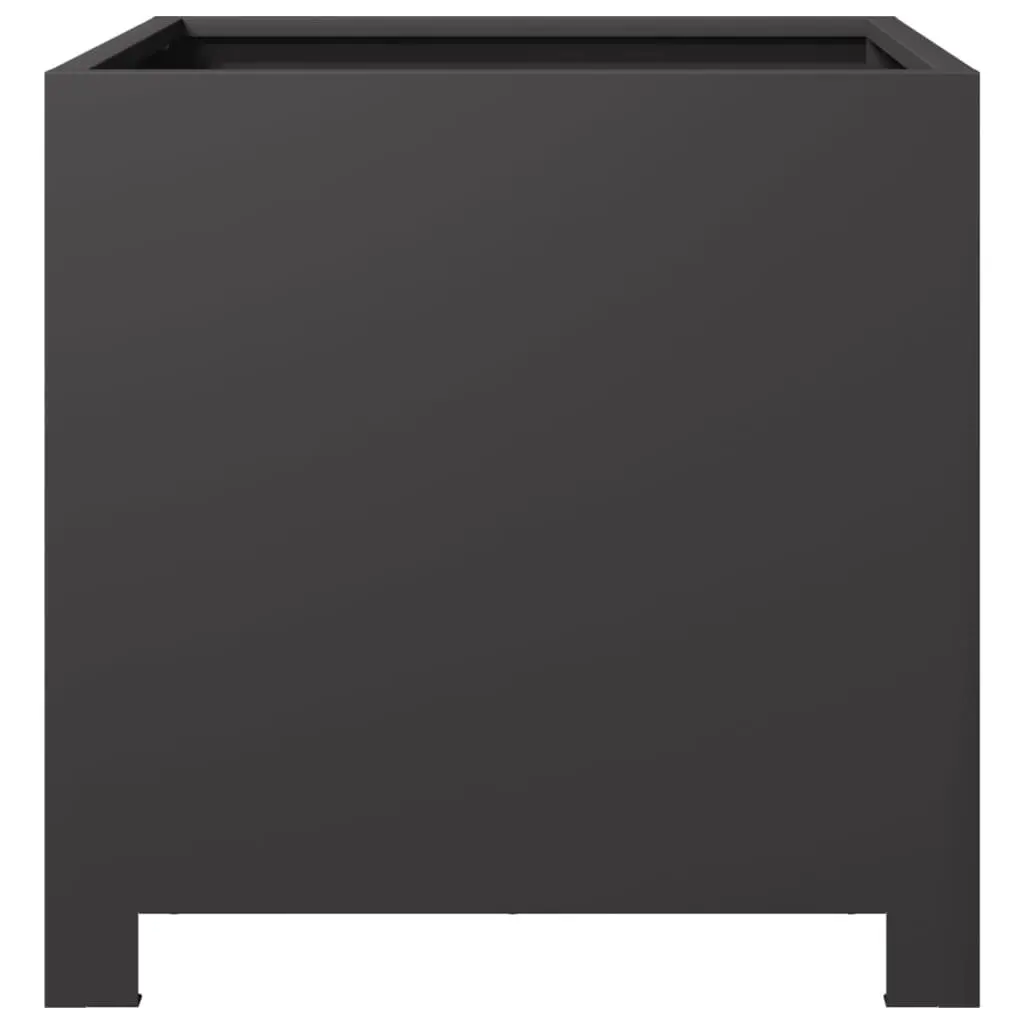 Garden Planters Steel 40x40x40 cm Black 2 Piece