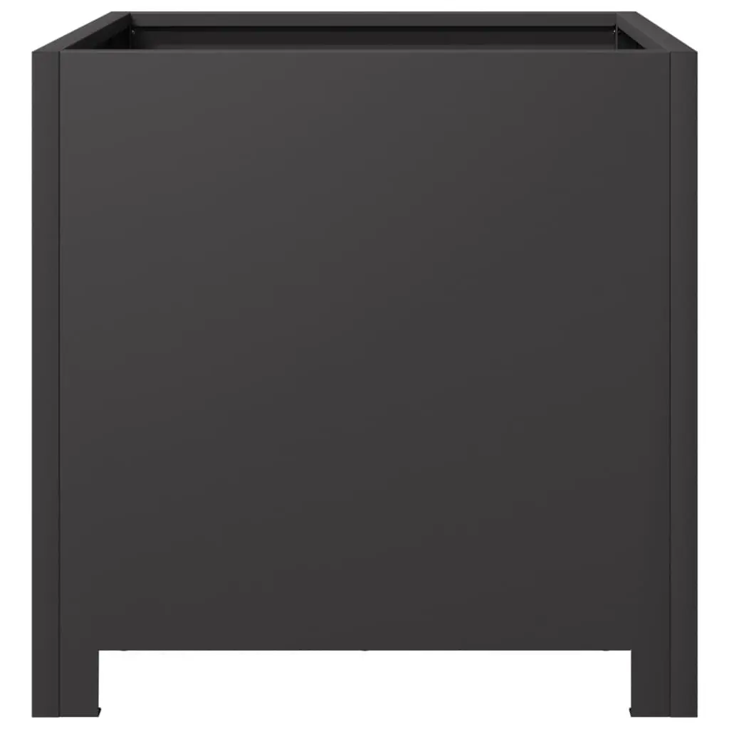 Garden Planters Steel 40x40x40 cm Black 2 Piece